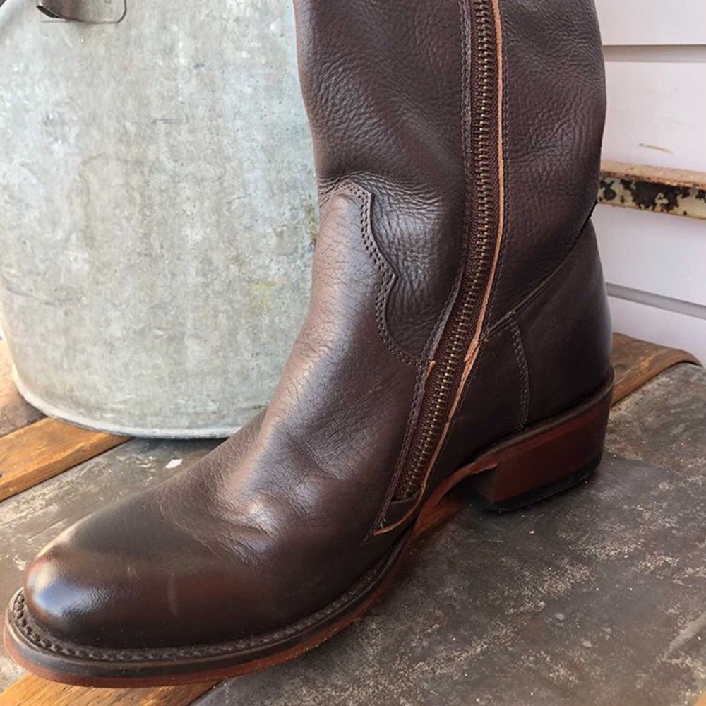 Johnny Ringo Tall Brown Buckle Riding Boots - Picture 2 of 7